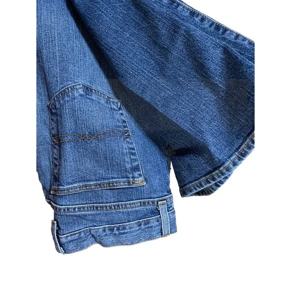 Lucky Brand JOSIE Blue Jeans Wide Dungaree Mid Rise Womens Size 32 Bootcut - Picture 5 of 7